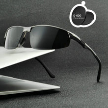 Load image into Gallery viewer, Custom Made Myopia Minus Prescription Polarized Lens Sunglasses Men Vintage Aluminum magnesium Sun Glasses Male Goggles FML