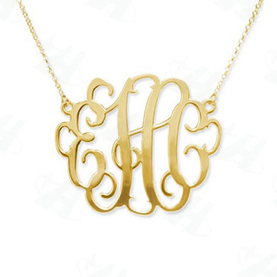 Custom Necklace Fashion Bold Statement Initial Letter Pendant Necklace, Gold-Color Necklace for Women,Colares Femininos