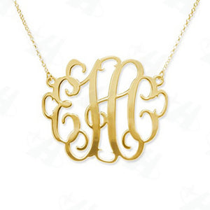 Custom Necklace Fashion Bold Statement Initial Letter Pendant Necklace, Gold-Color Necklace for Women,Colares Femininos