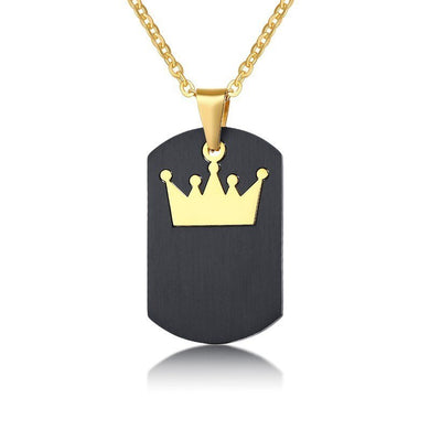 Customized Queen King Pendant Couples Necklace Personalized Stainless Steel Movable Choker Collares Men Women Love Jewelry