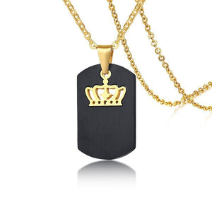 Customized Queen King Pendant Couples Necklace Personalized Stainless Steel Movable Choker Collares Men Women Love Jewelry