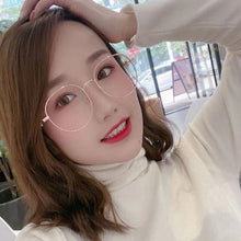 Load image into Gallery viewer, Cute 3D Panda Glasses Anti-Blue Light Anti-Radiation Glasses Round Shaped Fashion for Women TC21