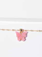 Carica l&#39;immagine nel visualizzatore di Gallery, Cute Butterfly Pendant Necklace for Women Cocktail Party Statement Necklace Steet Style Korean Fashion Necklace Jewelry Gifts