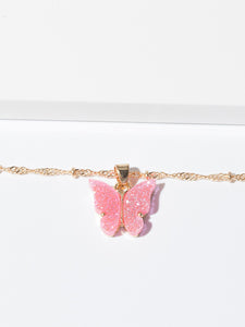 Cute Butterfly Pendant Necklace for Women Cocktail Party Statement Necklace Steet Style Korean Fashion Necklace Jewelry Gifts