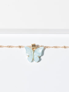 Cute Butterfly Pendant Necklace for Women Cocktail Party Statement Necklace Steet Style Korean Fashion Necklace Jewelry Gifts