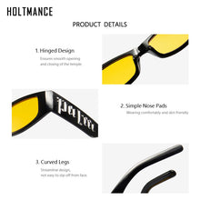 Load image into Gallery viewer, Cute Candy Letter Black Sunglasses Vintage Small Frame Square Sunglass Women Hip Hop Punk Men Summer Bead Sun Glasses UV400