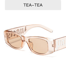 Load image into Gallery viewer, Cute Candy Letter Black Sunglasses Vintage Small Frame Square Sunglass Women Hip Hop Punk Men Summer Bead Sun Glasses UV400