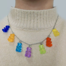 Load image into Gallery viewer, Cute  Cartoon Bear Chain Necklaces, Candy Color Pendant For Women&amp;Girl Daily Jewelry Party Gifts