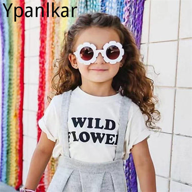 Cute Flower Shape Kids Sunglasses Girls Round Sunglasses Children Eyeglasses Baby Color Sunglasses Boys Eyewear UV Protection