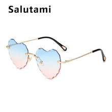 Load image into Gallery viewer, Cute Love Heart Shape Cat Eye Sunglasses For Women Ins Alloy Flower Frame 2023 Female Sexy Elegant Sun Glasses