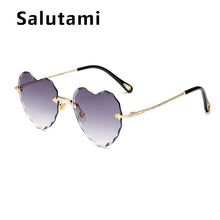 Load image into Gallery viewer, Cute Love Heart Shape Cat Eye Sunglasses For Women Ins Alloy Flower Frame 2023 Female Sexy Elegant Sun Glasses