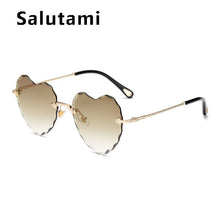 Load image into Gallery viewer, Cute Love Heart Shape Cat Eye Sunglasses For Women Ins Alloy Flower Frame 2023 Female Sexy Elegant Sun Glasses