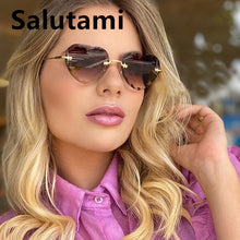 Load image into Gallery viewer, Cute Love Heart Shape Cat Eye Sunglasses For Women Ins Alloy Flower Frame 2023 Female Sexy Elegant Sun Glasses