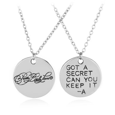 Cute Pretty Little Liars Necklace Silver Plated Got A Secret Can You Keep It Pendant Alloy Necklace For Women Movie Jewelry Gift
