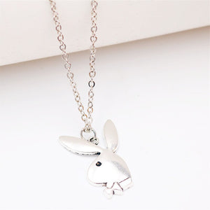 Cute Rabbit Necklace, Rabbit Charms, Rabbit Gentleman Charms, DIY Animal Jewelry Charms, Friend's Gifts A1715