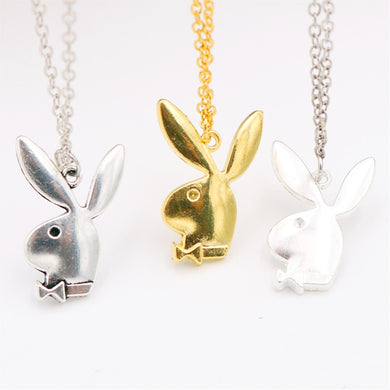 Cute Rabbit Necklace, Rabbit Charms, Rabbit Gentleman Charms, DIY Animal Jewelry Charms, Friend's Gifts A1715