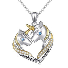 Load image into Gallery viewer, Cute Rainbow Unicorn Necklace Fashion Cartoon Animal Necklaces for Kids Children Heart Statement Jewelry Gifts 2020 New