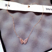 Load image into Gallery viewer, Cute Rose Gold Silver Color Butterfly Pendant Long Chain Necklace Choker for Women Fashion Jewelry 2020 NEw