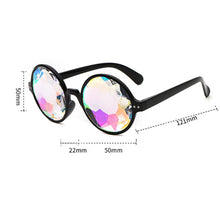 Load image into Gallery viewer, Cute Round Kaleidoscope Glasses Rave Festival Holographic Sunglasses Colorful Kids Children Party Photo Prop Eyewear