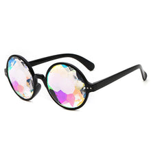 Load image into Gallery viewer, Cute Round Kaleidoscope Glasses Rave Festival Holographic Sunglasses Colorful Kids Children Party Photo Prop Eyewear
