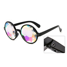 Load image into Gallery viewer, Cute Round Kaleidoscope Glasses Rave Festival Holographic Sunglasses Colorful Kids Children Party Photo Prop Eyewear