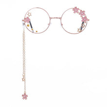 Load image into Gallery viewer, Cute Sakura Pendant Clear Optical Glasses Frame Women Round Girls Retro Eyeglasses Gothic Handmade Eyewear Glass Oculos De Gafas