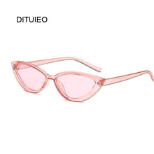 Load image into Gallery viewer, Cute Sexy Retro Cat Eye Sunglasses Women Small Black Transparent Pink 2023 Triangle Vintage Sun Glasses Red Female Uv400