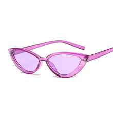 Load image into Gallery viewer, Cute Sexy Retro Cat Eye Sunglasses Women Small Black Transparent Pink 2023 Triangle Vintage Sun Glasses Red Female Uv400