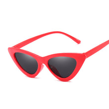 Load image into Gallery viewer, Cute Sexy Retro Cat Eye Sunglasses Women Small Black White Triangle Vintage Ladies Sun Glasses Red Female UV400