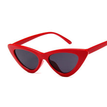 Load image into Gallery viewer, Cute Sexy Retro Cat Eye Sunglasses Women Small Black White Triangle Vintage Ladies Sun Glasses Red Female UV400