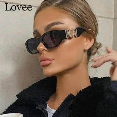 Cute Unique Gradient Rectangle Sunglasses Designer Shades For Women Summer Traveling Black Oculos  Big Frame Sun Glasses