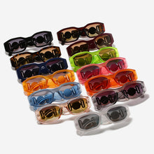 Load image into Gallery viewer, Cute Unique Gradient Rectangle Sunglasses Designer Shades For Women Summer Traveling Black Oculos Big Frame Sun Glasses