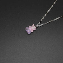 Load image into Gallery viewer, Cute candy color cartoon bear necklace DIY handmade colorful resin bear fresh necklace jewelry