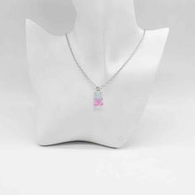 Load image into Gallery viewer, Cute candy color cartoon bear necklace DIY handmade colorful resin bear fresh necklace jewelry
