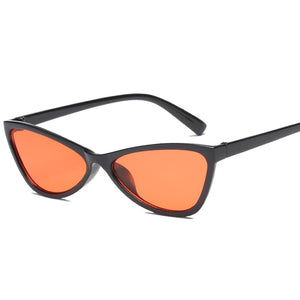 Cute cat's eyes ladies sunglasses black sun glasses frame 8 colors PC frame AC lens UV protection