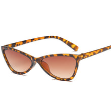 Load image into Gallery viewer, Cute cat&#39;s eyes ladies sunglasses black sun glasses frame 8 colors PC frame AC lens UV protection