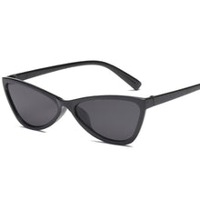 Load image into Gallery viewer, Cute cat&#39;s eyes ladies sunglasses black sun glasses frame 8 colors PC frame AC lens UV protection