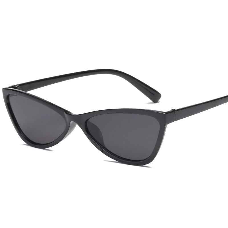 Cute cat's eyes ladies sunglasses black sun glasses frame 8 colors PC frame AC lens UV protection