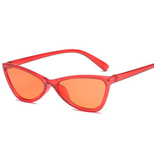 Load image into Gallery viewer, Cute cat&#39;s eyes ladies sunglasses black sun glasses frame 8 colors PC frame AC lens UV protection