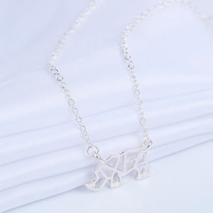 RHINO RHINOCEROS OUTLINE SHAPED PENDANT NECKLACE for Women Charm Statement Necklaces Jewelry Collares bijoux femme