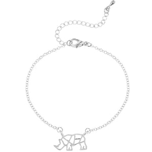 RHINO RHINOCEROS OUTLINE SHAPED PENDANT NECKLACE for Women Charm Statement Necklaces Jewelry Collares bijoux femme