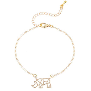 RHINO RHINOCEROS OUTLINE SHAPED PENDANT NECKLACE for Women Charm Statement Necklaces Jewelry Collares bijoux femme