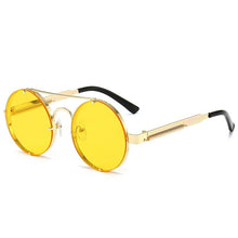 Load image into Gallery viewer, Cyberpunk Round Gothic Sunglasses Steampunk Retro Sunglasses Ladies Men's Sunglasses Shadow Driving Sunglasses UV400 Goggles