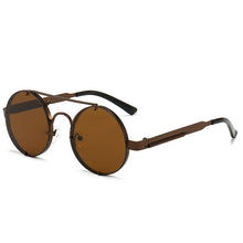 Load image into Gallery viewer, Cyberpunk Round Gothic Sunglasses Steampunk Retro Sunglasses Ladies Men's Sunglasses Shadow Driving Sunglasses UV400 Goggles