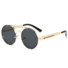 Load image into Gallery viewer, Cyberpunk Round Gothic Sunglasses Steampunk Retro Sunglasses Ladies Men's Sunglasses Shadow Driving Sunglasses UV400 Goggles