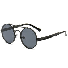 Load image into Gallery viewer, Cyberpunk Round Gothic Sunglasses Steampunk Retro Sunglasses Ladies Men's Sunglasses Shadow Driving Sunglasses UV400 Goggles