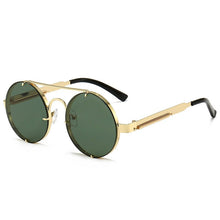 Load image into Gallery viewer, Cyberpunk Round Gothic Sunglasses Steampunk Retro Sunglasses Ladies Men's Sunglasses Shadow Driving Sunglasses UV400 Goggles
