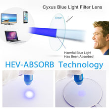 Carica l'immagine nel visualizzatore di Gallery, Cyxus Blue Light Blocking Clip-ons Clear Lens for Men Women All Sizes Computer glasses Anti Eye Eyestrain Unisex  8000