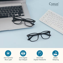 Carica l'immagine nel visualizzatore di Gallery, Cyxus Occhiali da computer con blocco della luce blu, confezione da 2, per ridurre l'affaticamento degli occhi, occhiali da lettura, da gioco, unisex (donna/uomo) 