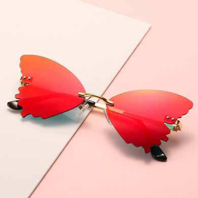 D&T 2023 Butterfly Sunglasses Women Men Color Lens Alloy Frame Vintage Brand Designer Sexy Delicate Sunglasses UV400